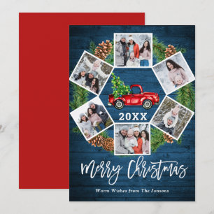 Weihnachten Retro Red Farm LKW Gruß 6 FOTO