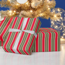 Weihnachten Retro Rot Salbei Grün Streifen elegant