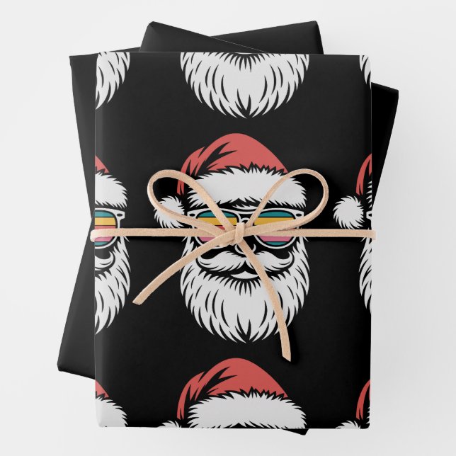 Weihnachten Retro Sonnenbrille Weihnachten Weihnac Geschenkpapier Set (Beispiel)