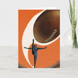 Weihnachten, Retro Sports Football Kicker Feiertagskarte