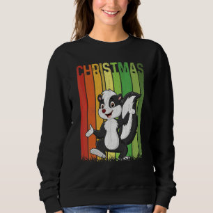 Weihnachten Retro Stinktier Süße Gruppe passende X Sweatshirt