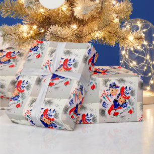 Weihnachten Retro Vintage Paar Party Verpackung Geschenkpapier