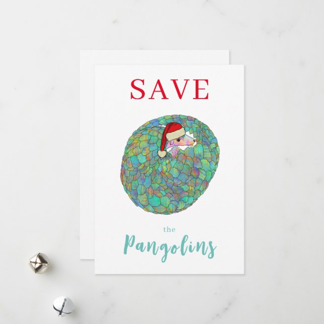 Weihnachten Rettete die Pangolins Slogan Personali (Vorderseite/Rückseite Beispiel)