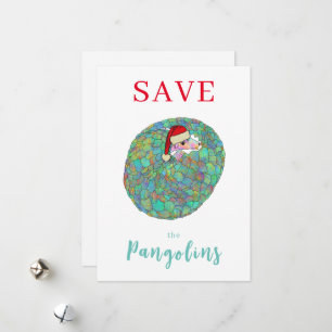 Weihnachten Rettete die Pangolins Slogan Personali