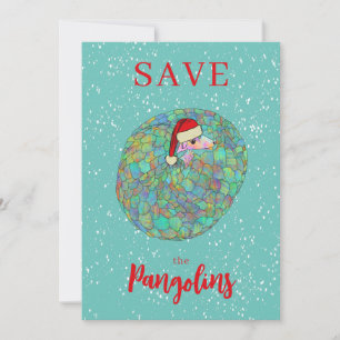Weihnachten Rettete die Pangolins Slogan Personali