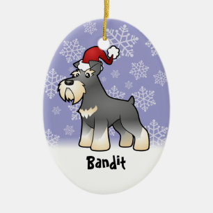 Weihnachten riesig/Standard/Zwergschnauzer Keramik Ornament