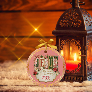 Weihnachten Rosa Jesus ist der Grund für die Saiso Keramik Ornament