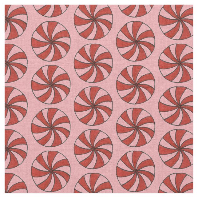 Weihnachten Rosa Rote Minze Peppermint Hard Candy Stoff (Nahaufnahme)