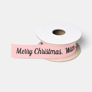 Weihnachten Rosa Schwarze Elegante Schriftzug Indi Satinband