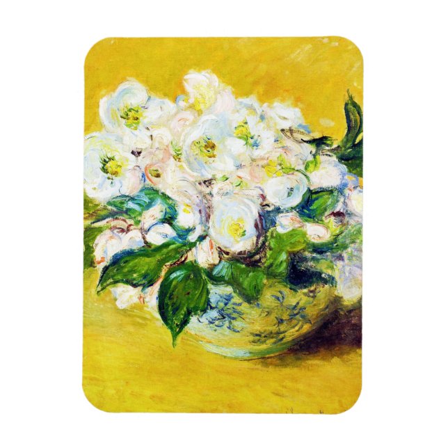 Weihnachten Rose Claude Monet Blume Blumenfarbe Magnet (Vertikal)