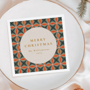Weihnachten Rot Grün Mitte Jahrhundert Sterne Benu Serviette