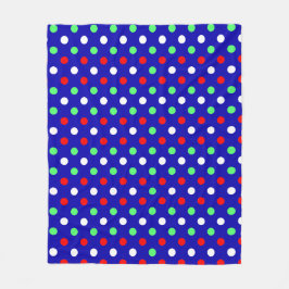 Weihnachten - Rot, Grün und Weiß Polka-Punkte-Must Fleecedecke