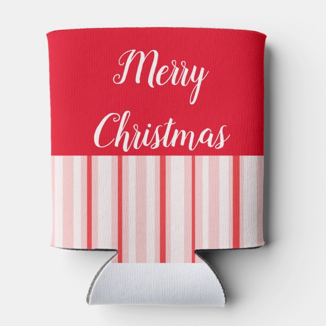 Weihnachten rot und grün Cooler Dosenkühler (Rückseite)