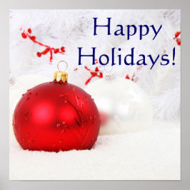 Weihnachten - Rot und Weiß - Feiertage II Poster