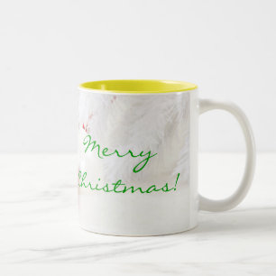 Weihnachten Rot und Weiß frohe Weihnachten I Zweifarbige Tasse