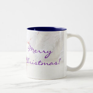 Weihnachten Rot und Weiß frohe Weihnachten III Zweifarbige Tasse