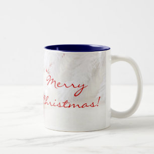 Weihnachten Rot und Weiß frohe Weihnachten Zweifarbige Tasse