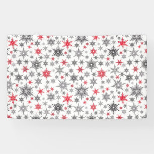 Weihnachten, rot, weiß, Schneeflocken, Winter, Neu Banner