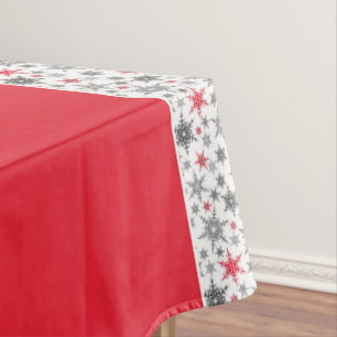 Weihnachten, rot, weiß, Schneeflocken, Winter, Neu Tischdecke