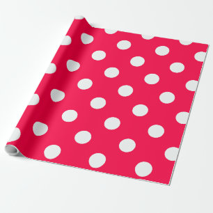 Weihnachten Rot Weiß Tupfen Vintage Vorlage Geschenkpapier