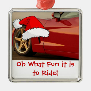 Weihnachten Rote Corvette Geschenke Ornament Aus Metall