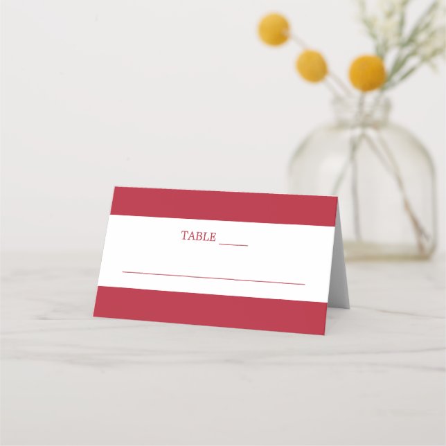 Weihnachten Rote Hochzeit  Platzkarte (Rückseite)