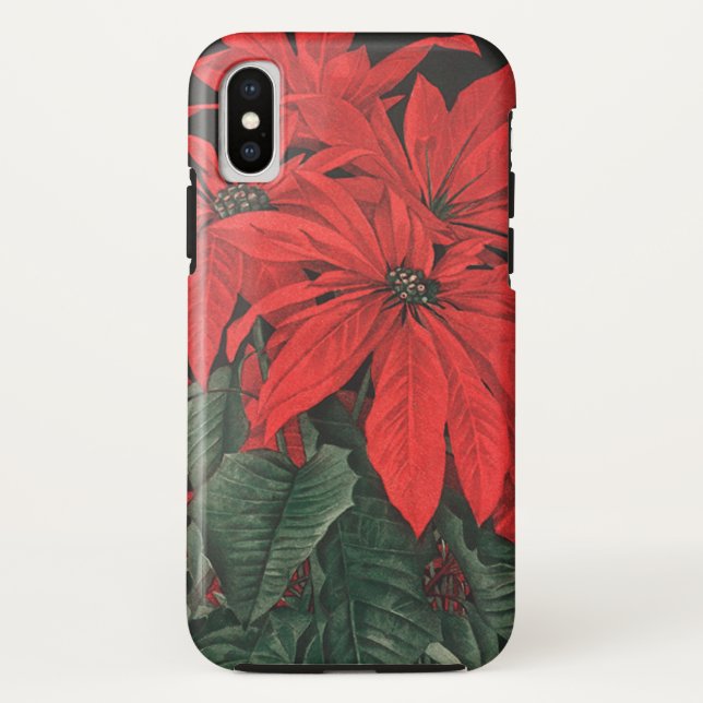 Weihnachten Rote Pflanze Blume Case-Mate iPhone Hülle (Rückseite)