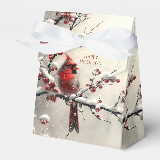 Weihnachten - Roter Kardinal Geschenkboxen Geschenkschachtel (Vorderseite)