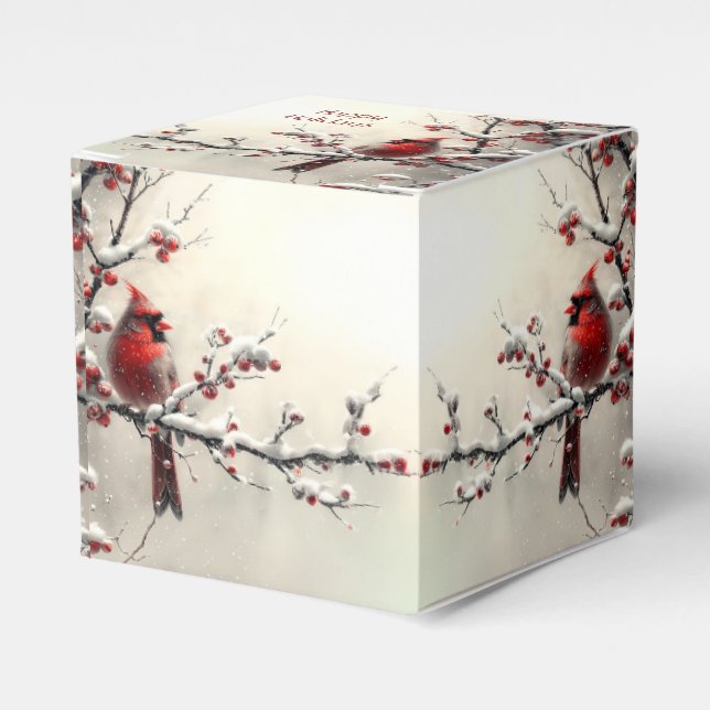 Weihnachten - Roter Kardinal Geschenkboxen Geschenkschachtel (Vorderseite)