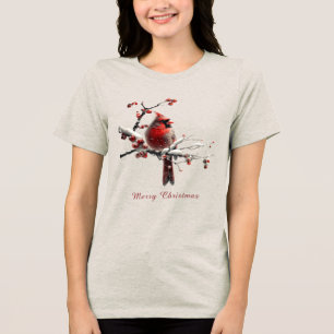 Weihnachten Roter Kardinal Urlaub Frauen Tri-Blend Shirt