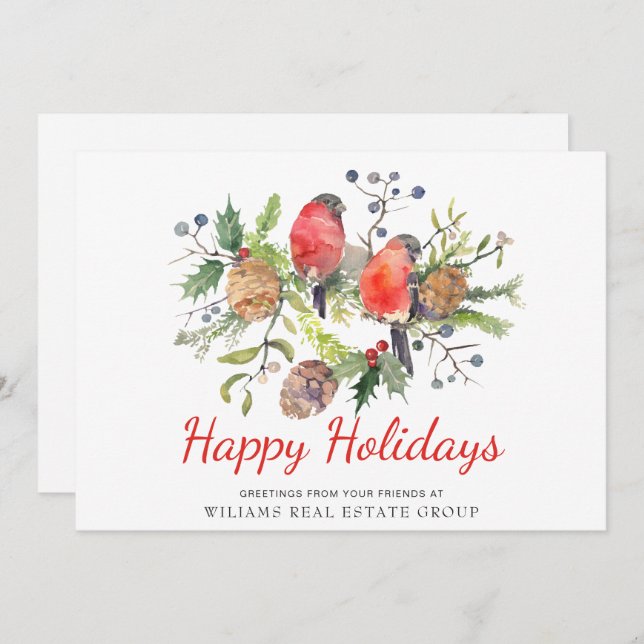 Weihnachten - Roter Vogel Corporate Gruß (Vorne/Hinten)