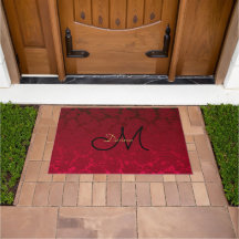Weihnachten Rotes Gold Schwarzes Winter Monogramm