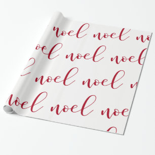 Weihnachten rotes und weißes Weihnachtsskript Geschenkpapier