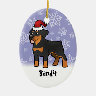 Weihnachten Rottweiler (addieren Sie Ihren Keramik Ornament