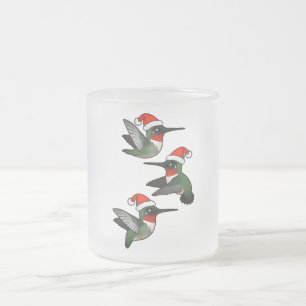 Weihnachten Ruby-throated Hummingbird Mattglastasse