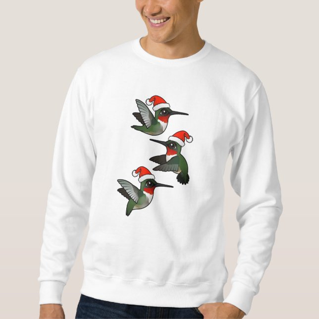 Weihnachten Ruby-throated Hummingbird Sweatshirt (Vorderseite)