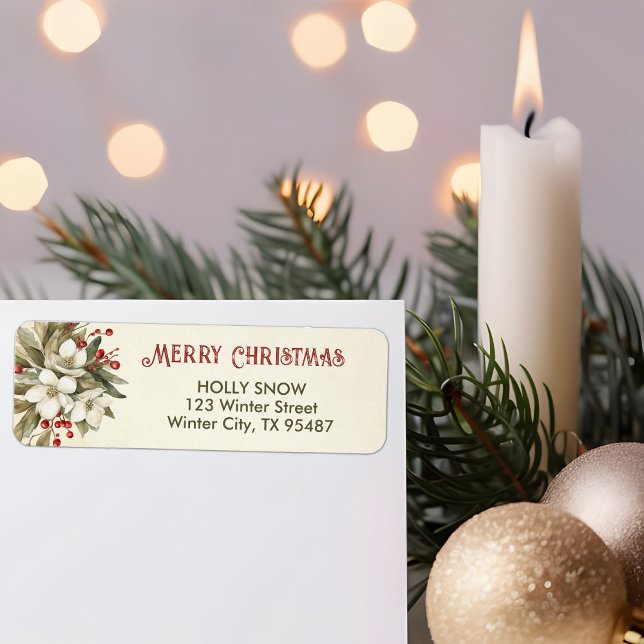 Weihnachten - Rücksendeadressen-Aufkleber in Aquar (Von Creator hochgeladen)