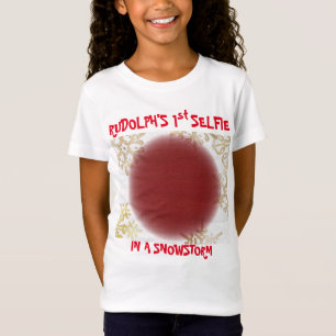 Weihnachten Rudolfs 1. Selfie im Schneesturm T-Shirt