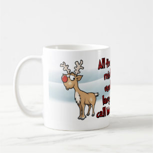 Weihnachten Rudolph Laugh und nennen ihn Namen Kaffeetasse