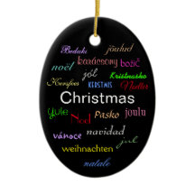 Weihnachten rund um die Welt in der schwarzen Oval