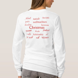 Weihnachten rund um die Welt weiß und rot T-Shirt