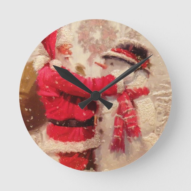 Weihnachten Runde Wanduhr (Vorderseite)