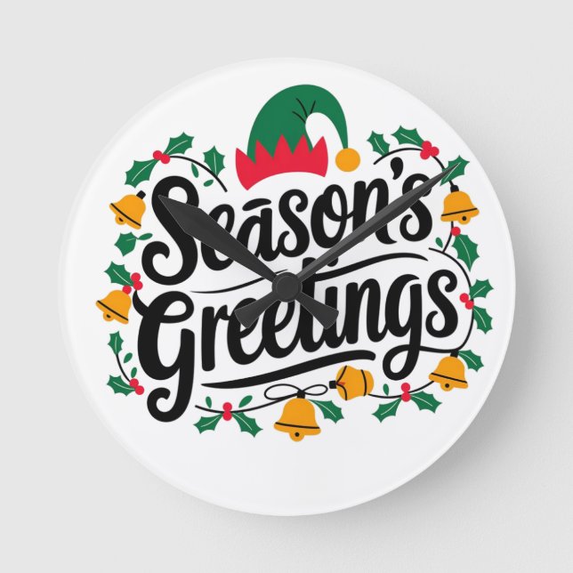 Weihnachten Runde Wanduhr (Vorderseite)