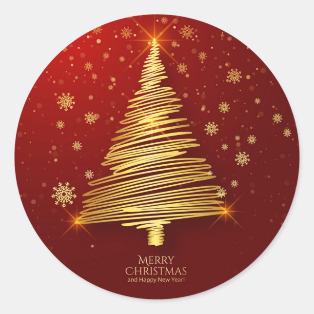 Weihnachten Runder Aufkleber (Vorderseite)