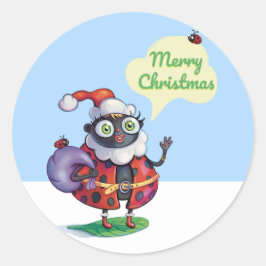 Weihnachten Runder Aufkleber