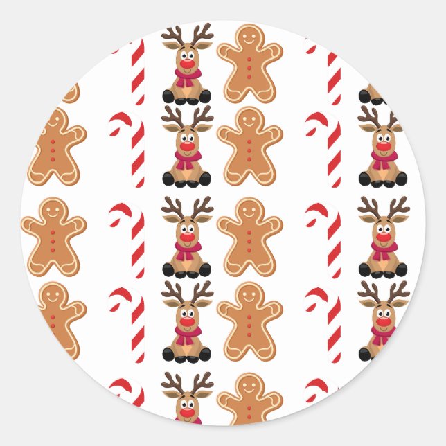 Weihnachten Runder Aufkleber (Vorderseite)