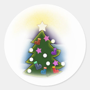 Weihnachten Runder Aufkleber