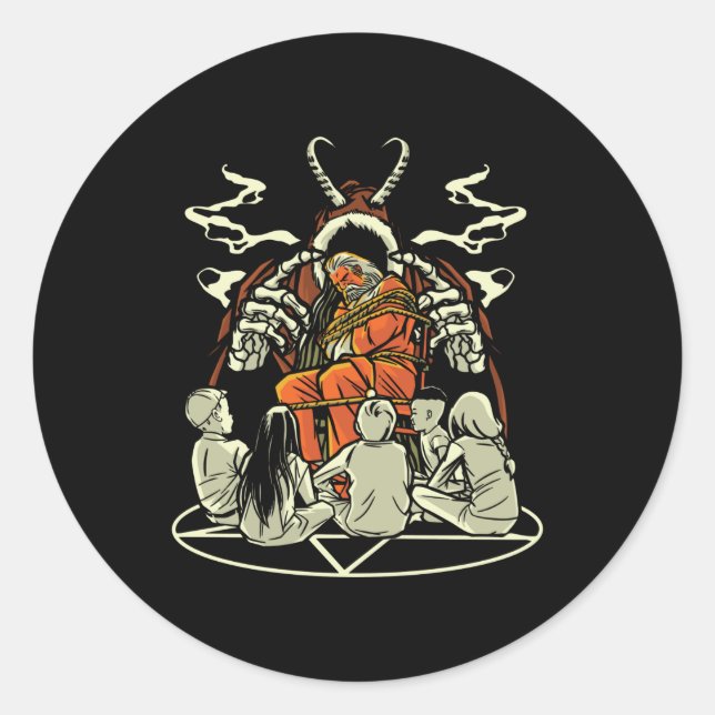 Weihnachten Runder Aufkleber (Vorderseite)