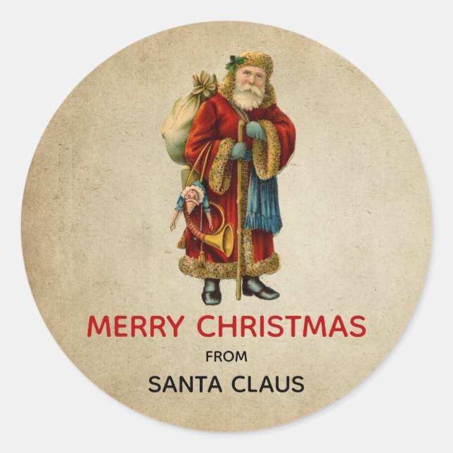 Weihnachten Runder Aufkleber (Vorderseite)