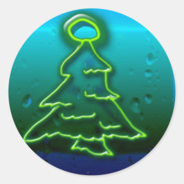 Weihnachten Runder Aufkleber